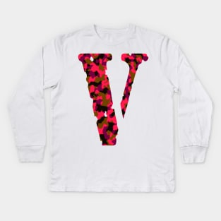 Vlone military red Kids Long Sleeve T-Shirt